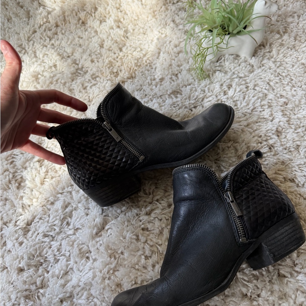 Lucky Brand Black short heeled cute and comfy simple casual Heeled Boots